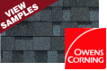 Owens Corning roofing color samples